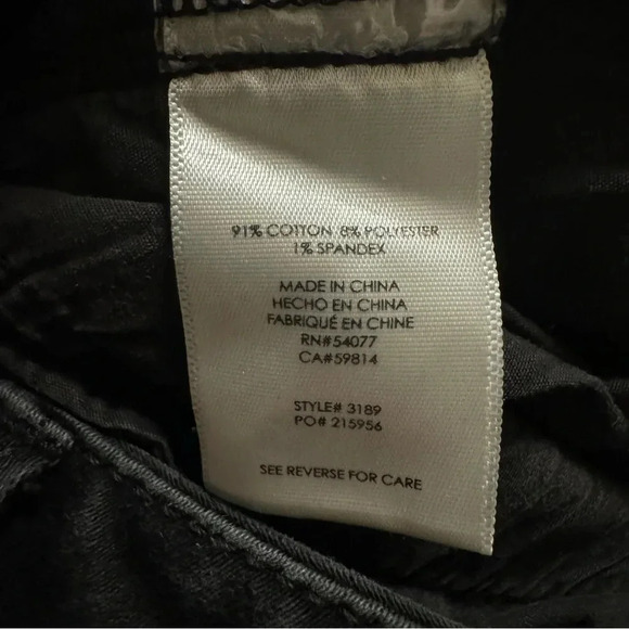 Cabi Style # 3189 Black Denim Jeans New Crop Straight Cropped 4 - Picture 11 of 12